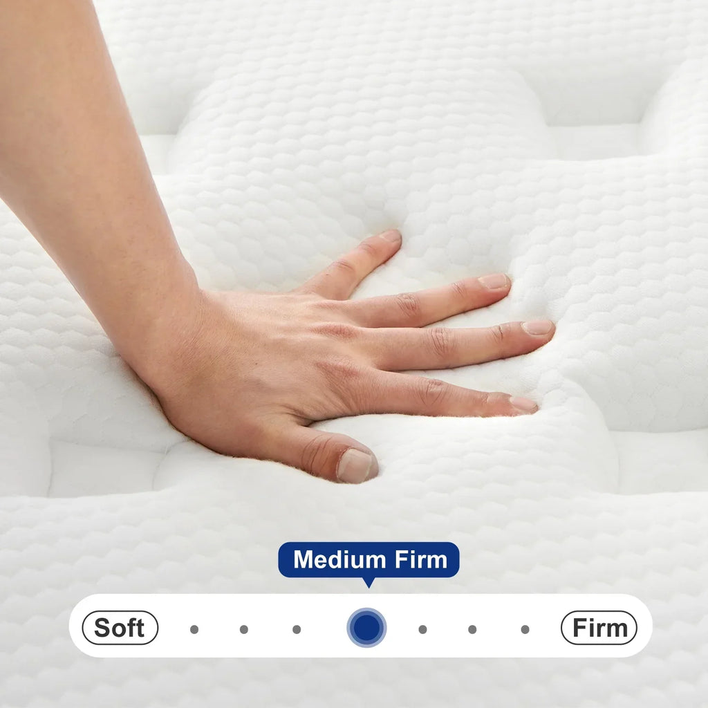 2026 NewQueen Mattress, JIAVA 12" Medium Memory Foam & Spring Hybrid Mattress, Support for Adult
