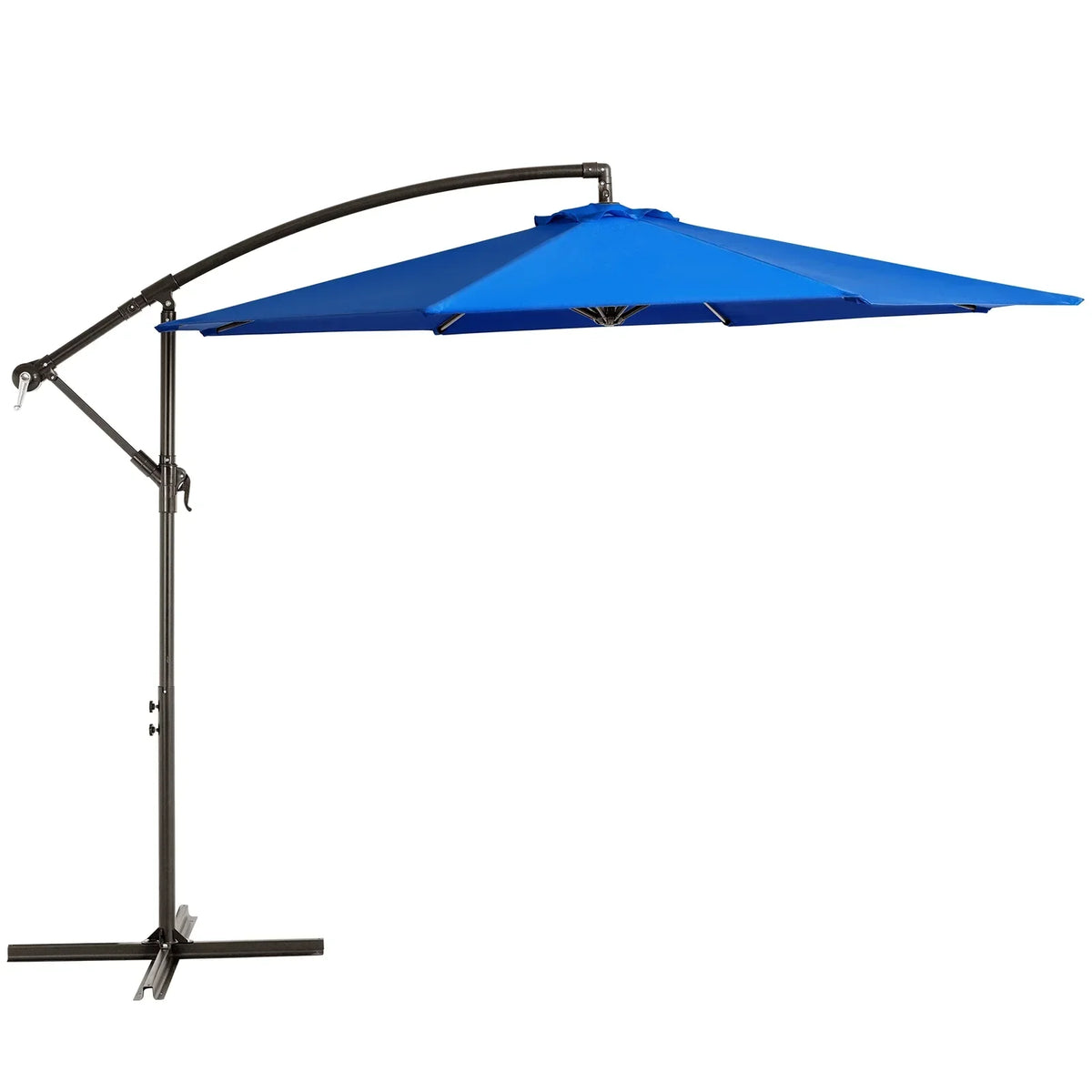2026 NewJUSTLET 10ft Heavy Duty Patio Hanging Offset Cantilever Patio Umbrella W/ 4-Piece Base Included Included, Beige