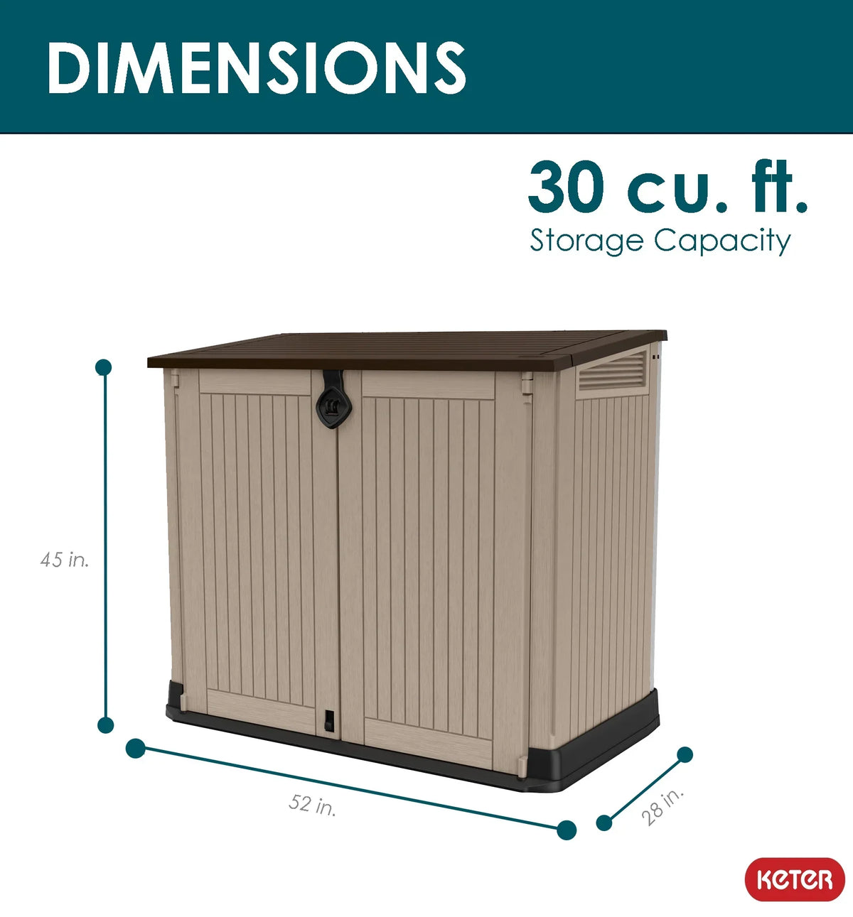 2026 NewKeter S.I.O Midi 4.3' x 2.3' x 3.7' Horizontal Resin Outdoor Storage Shed with Durable Floor, Grey
