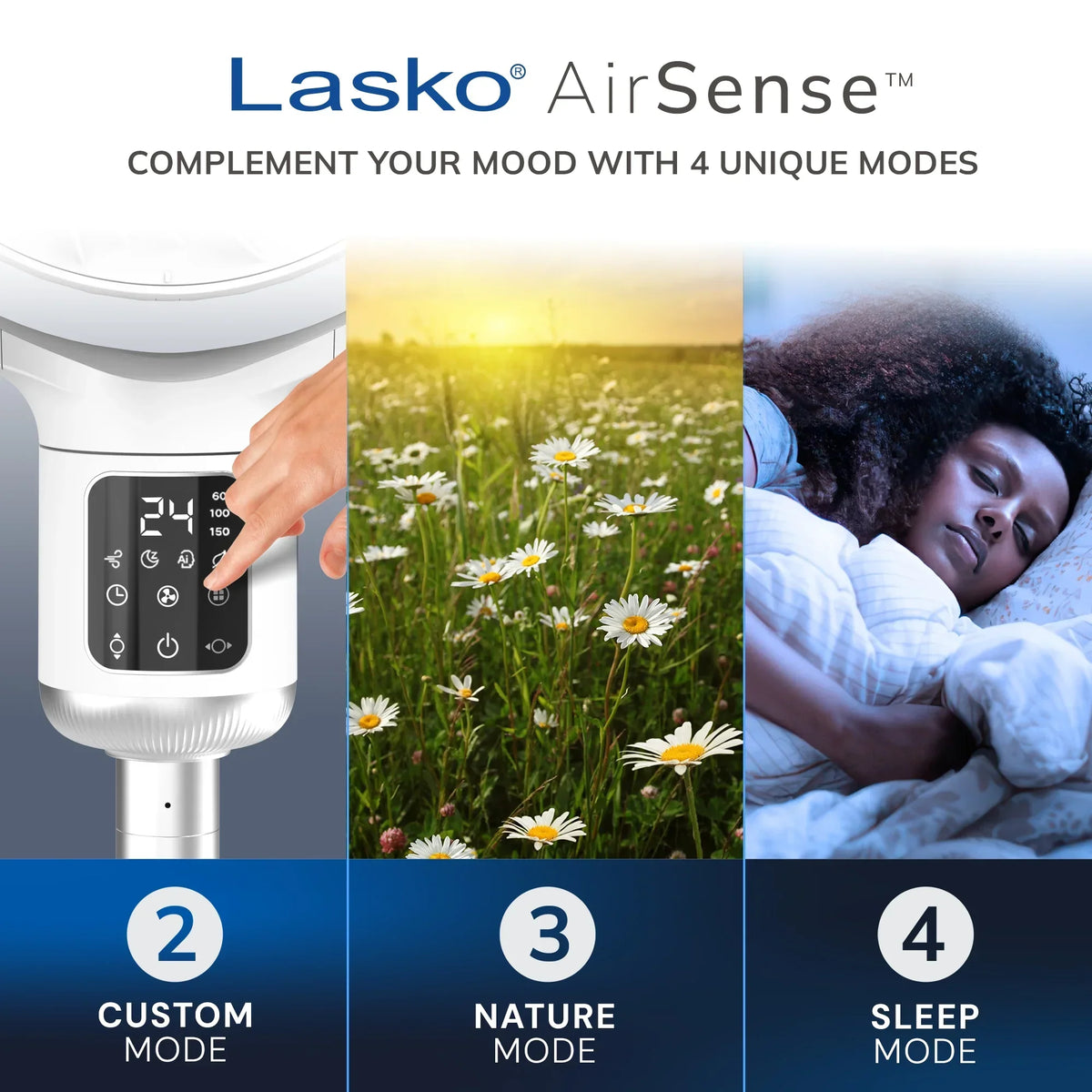 2026 NewLasko Whirlwind 7" 24-Speed Orbital Motion 25ft/s Airflow Remote Control Pedestal Fan, APDC301