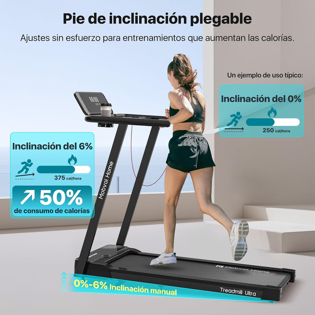 2026 Mobvoi Cinta de Correr 3 en 1 Cinta de Correr Casera Plataforma para Caminar en Casa，Cintas de Correr eléctricas, Cintas de Correr para Oficina，12 km/h 120 kg
