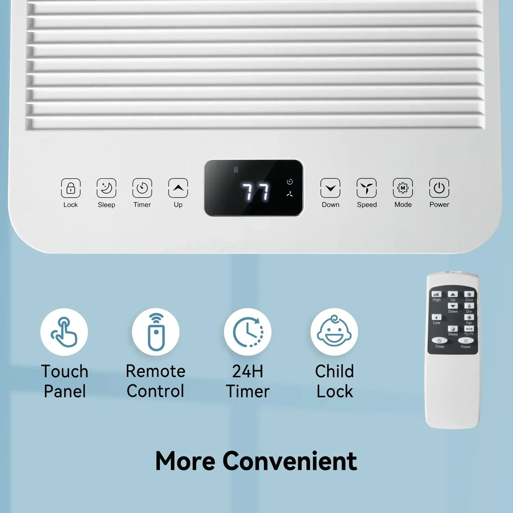 2026 NewBapipro 10,000 BTU Smart Portable AC - WiFi/Remote, 4-in-1 for 300 Sq.Ft, 24H Timer, Window Kit, "55dB, ETL Certified