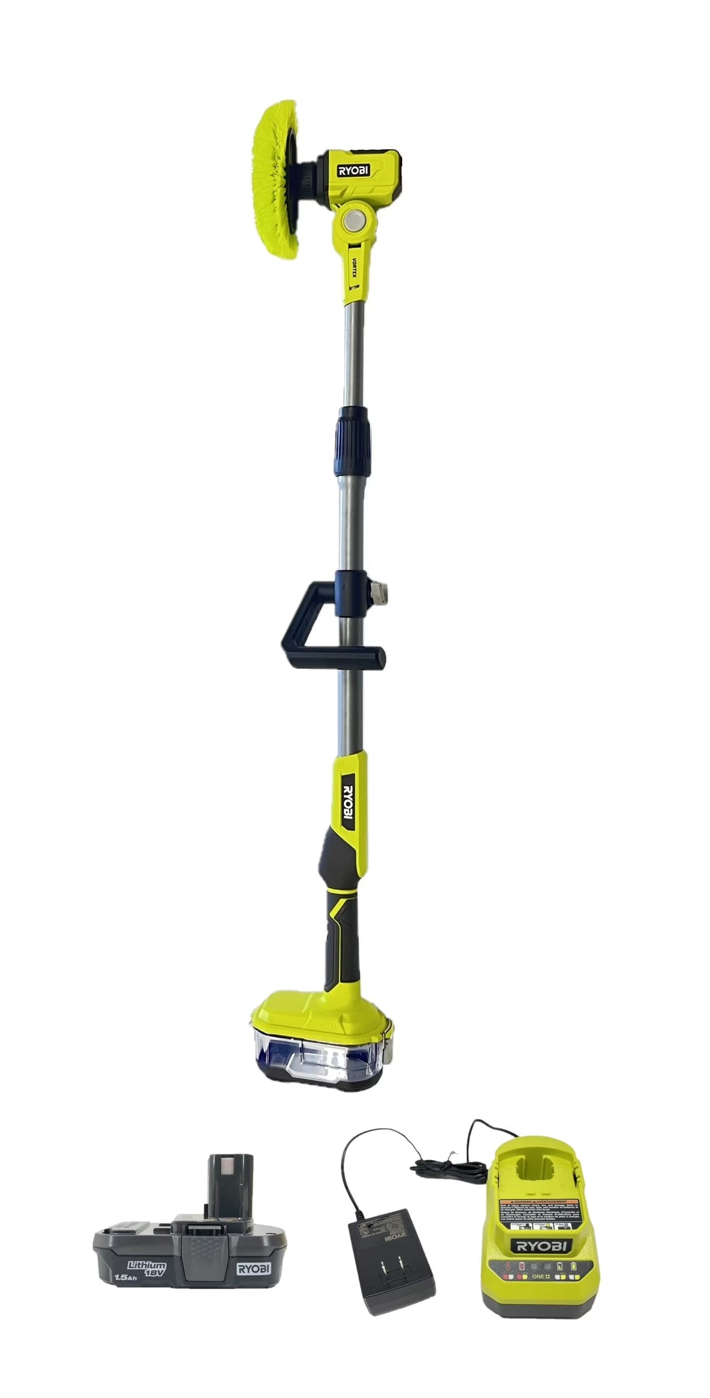 2026 NewRYOBI ONE+ 18V P4500 Cordless Telescoping Power Scrubber Kit with Battery and Charger