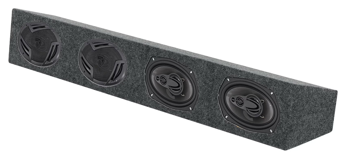 2026 New(4) Rockville RV69.4A 6x9" 1000w 4-Way Car Speakers+Quad Speaker Enclosure Box
