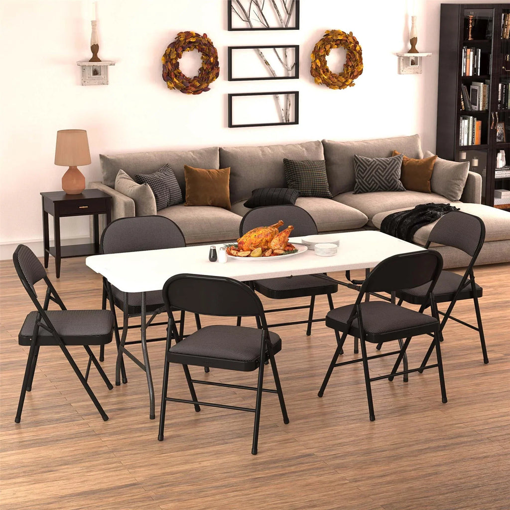 2026 NewCosco 6 Foot Folding Table In White Speckle