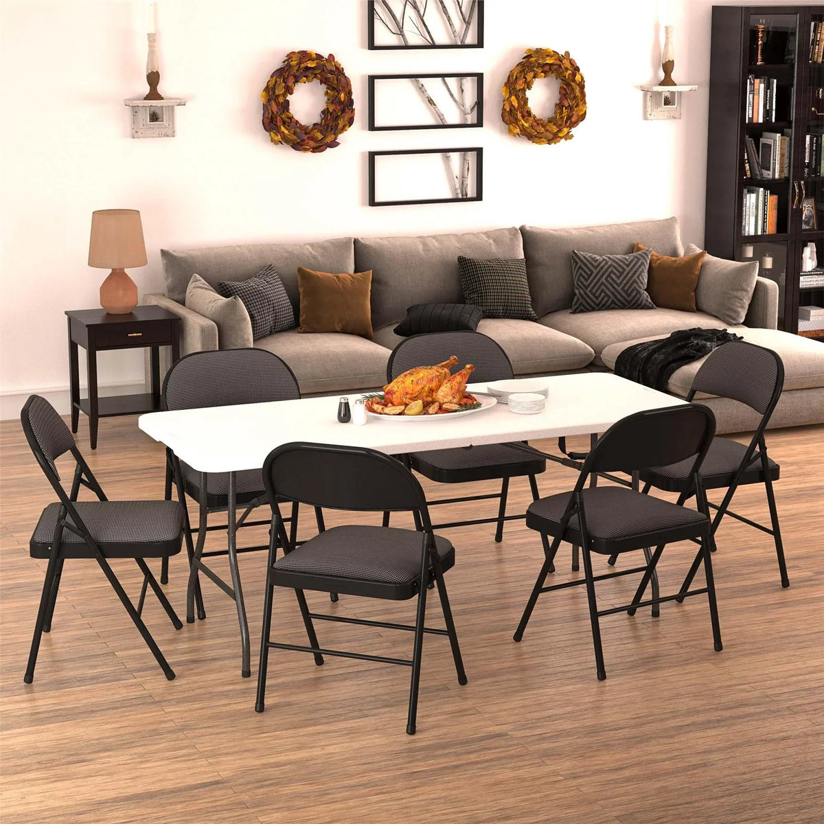 2026 NewCosco 6 Foot Folding Table In White Speckle