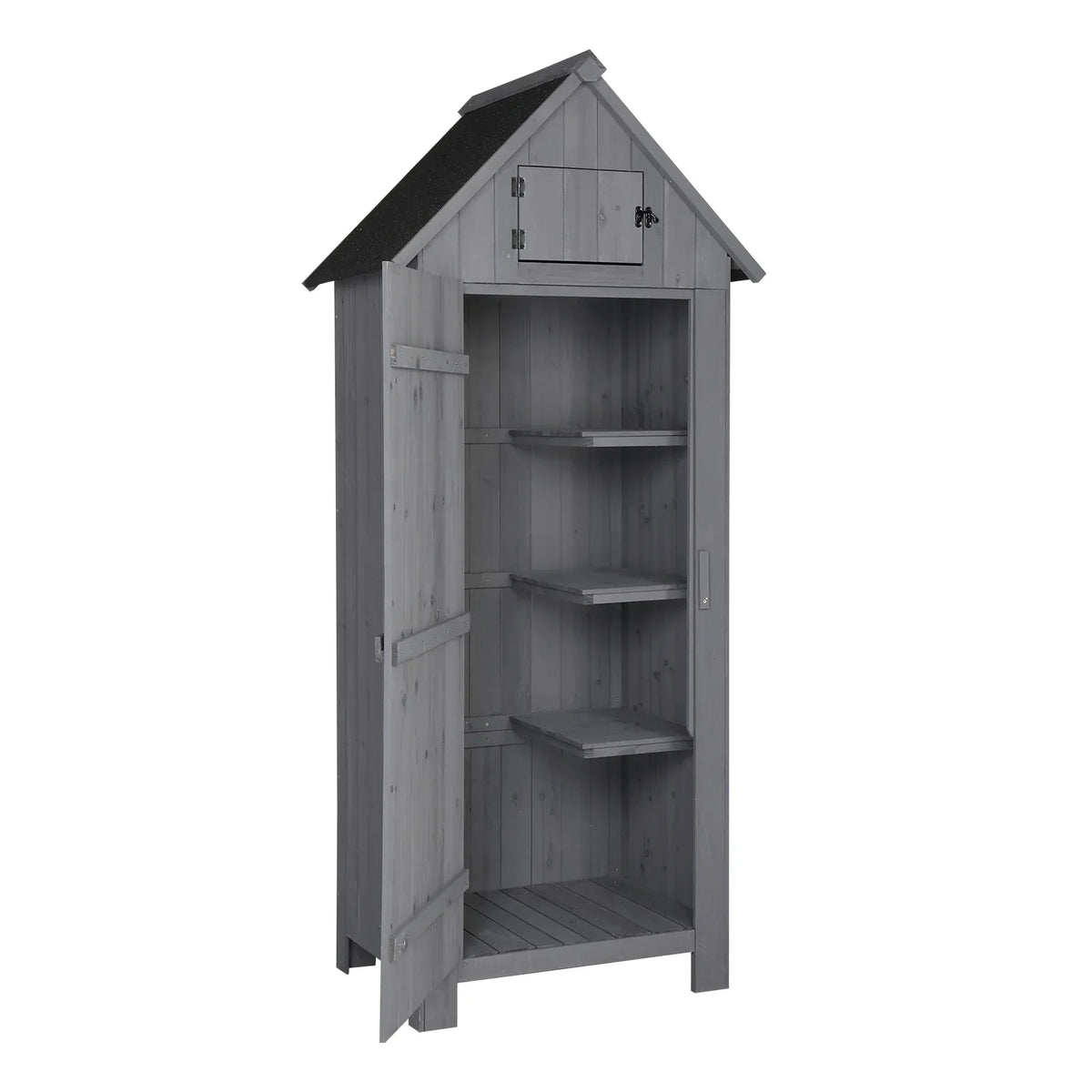 2026 NewiTopRoad 70in Outdoor Storage Shed for Garden Tools, Wooden Patio Shed Lockers