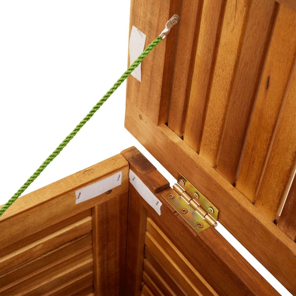 2026 Baul Almacenaje de Madera de Acacia, Baul Almacenamiento, Banco Almacenaje, Caja de Almacenamiento de Jardín, para Interior y Exterior, 113 x 50 x 56 cm