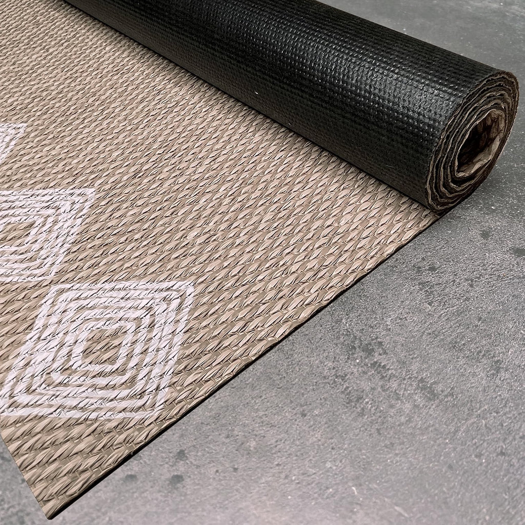 2026 Alfombra vinílica Premium de tejido trenzado de alta gama Marrón 200x290 cm