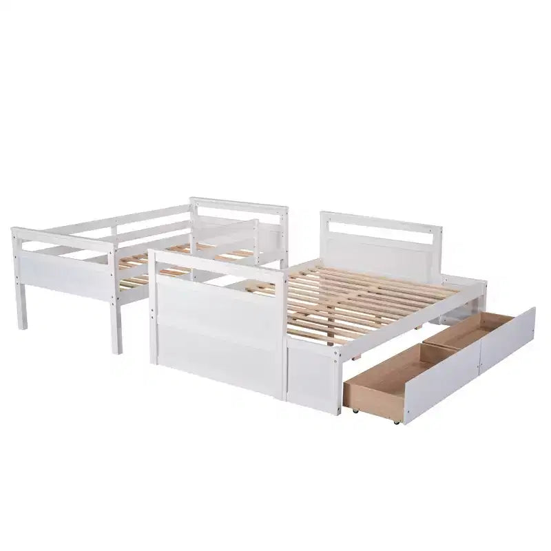 2026 Whisen Litera Twin sobre Full con 2 cajones de almacenamiento