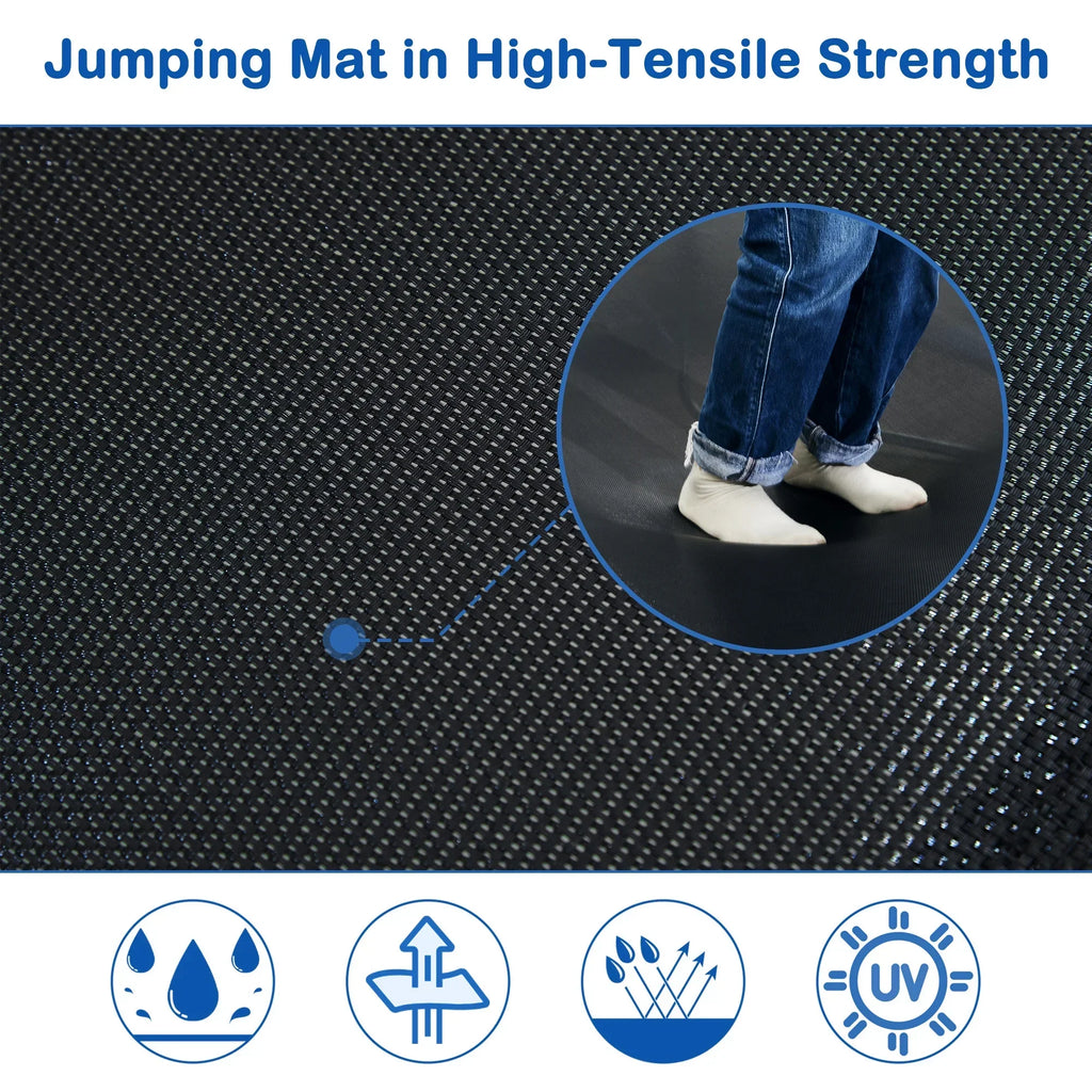2026 New7FT Trampoline for Kids,Outdoor Recreational Trampoline with Safety Enclosure Net,Blue