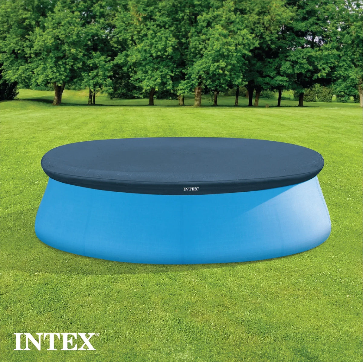 2026 NewIntex Swim Center Round Inflatable Outdoor Lounge Pool with Pool Cover