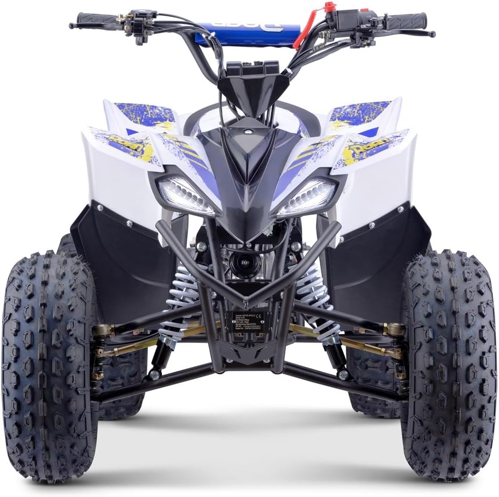 2026 MINIQuad Infantil 125cc Gasolina automático con Marcha atrás, Azul, Carga máxima 120 kg (Solo para circuitos Cerrados)