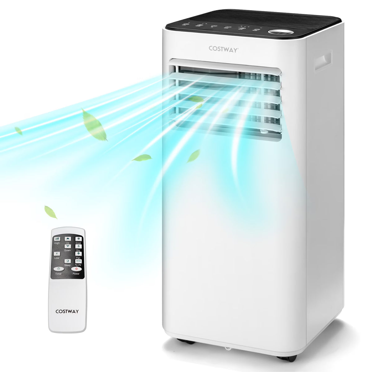2026 NewCostway 10000 BTU Portable Air Conditioner 3-in-1 Air Cooler with Fan Dehum Sleep Mode
