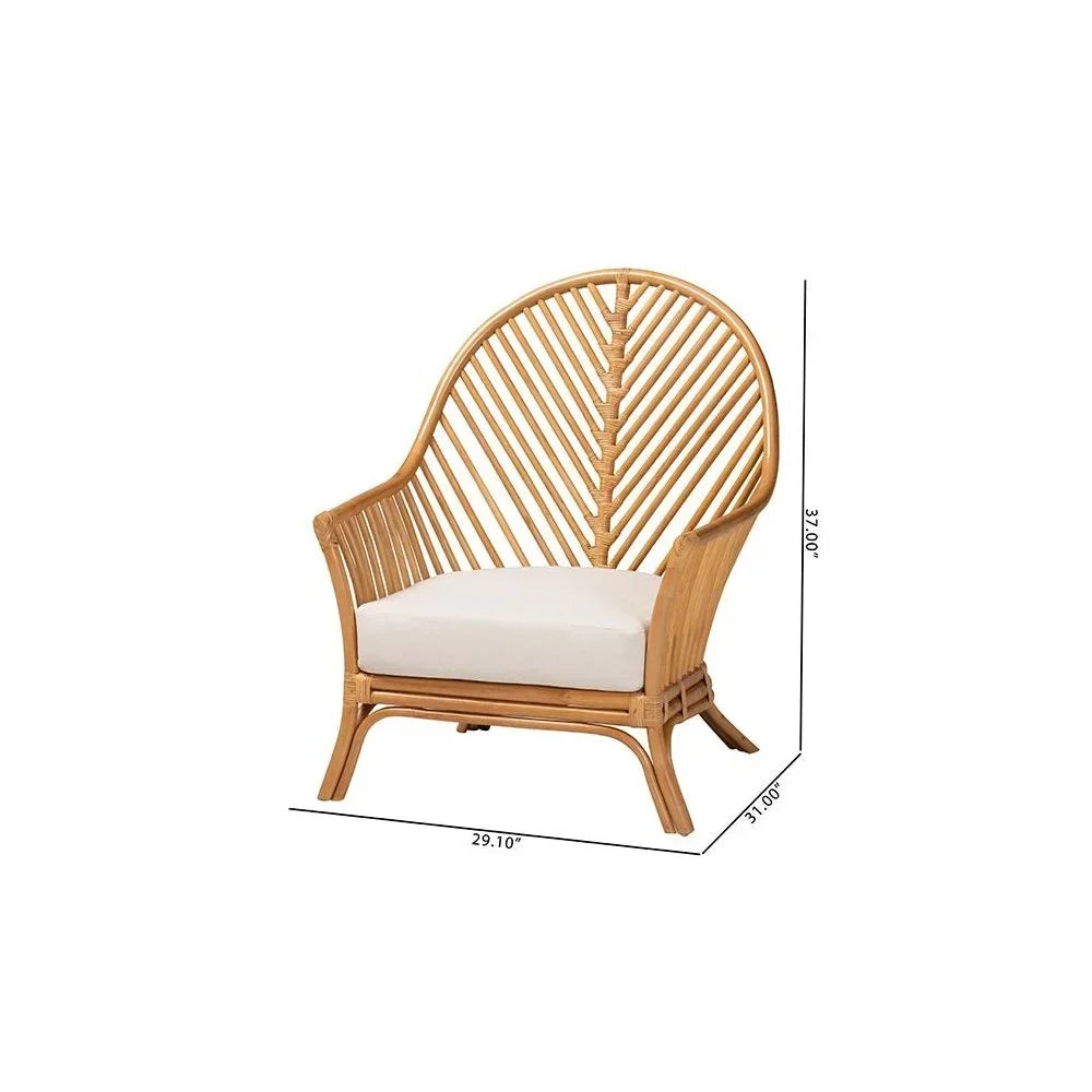 2026 Newbali & pari Lisabon Bohemian Light Honey Rattan Arm Chair
