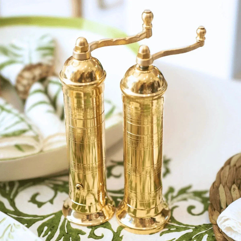 2026 NewAlexander Home Greek Pepper Mill, 8 Inch Tall, Manual Grinder, Brass