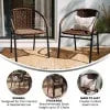 2026 NewEmma + Oliver Indoor/Outdoor Stacking Rattan Restaurant Patio Chairs, Set of 2, Gray