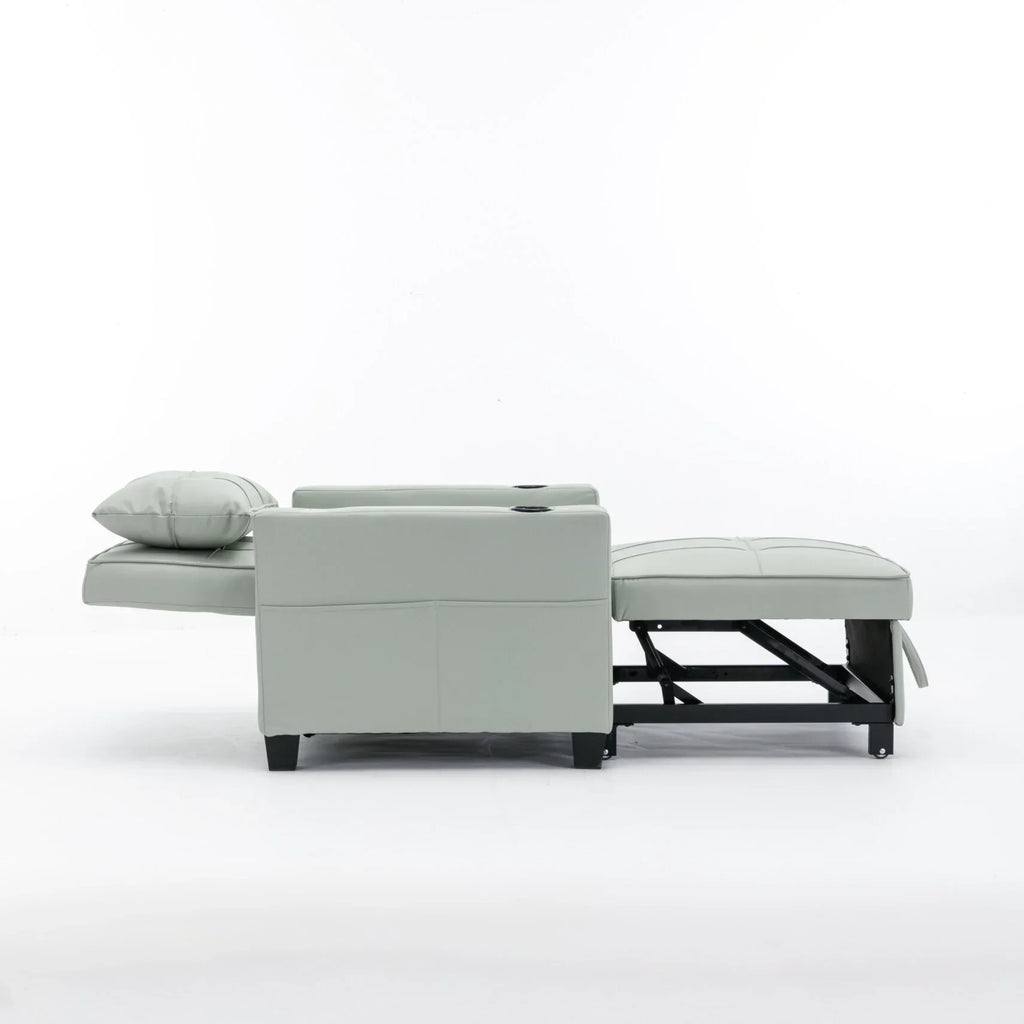 2026 NewConvertible Futon Sofa Bed, 3-in-1 Multi-Functional Sleeper Chair Bed with USB Ports, Adjustable Backrest Recliner,for Living Room Bedroom Small Space, Tech Cloth, Dark Grey
