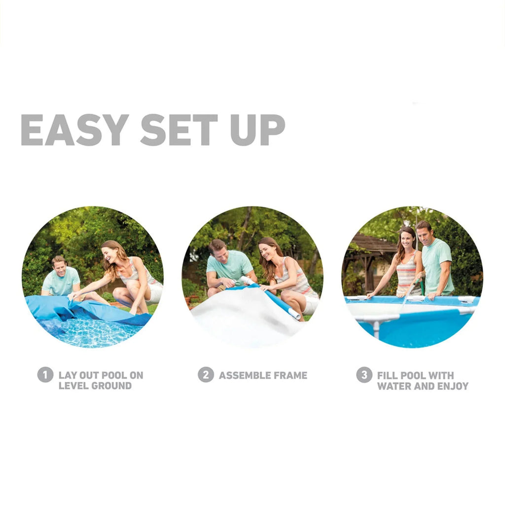 2026 NewIntex 28205EH 8' X 20" Rust Resistant Durable Steel Frame Swimming Pool
