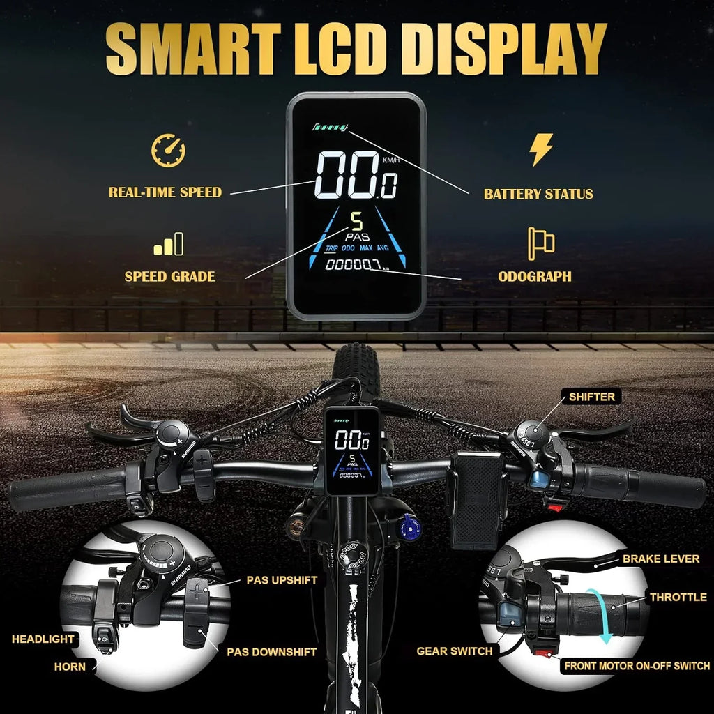 2026 NewKETELES Electric Bike for Adults, Peak 4000W Dual Motor Ebike"26" Fat Tire Electric Mountain bike, 48V 23AH Removable Battery UL 2849.