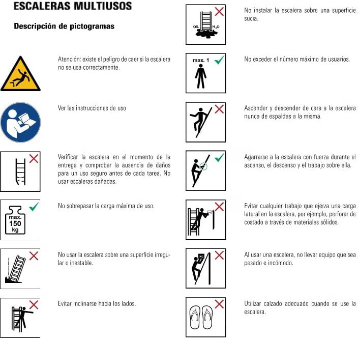 2026 TREPPE Escalera Articulada Plegable Multifunción Aluminio 4x4 Escalones