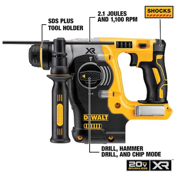 2026 New20V MAX XR Cordless Brushless 1 in. SDS Plus L-Shape Rotary Hammer (Tool Only)