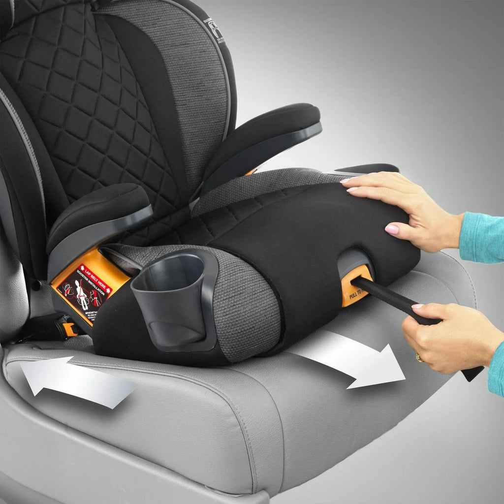 2026 NewChicco KidFit Zip Plus 2-in-1 Belt Positioning Booster Car Seat - Taurus (Black/Grey). New