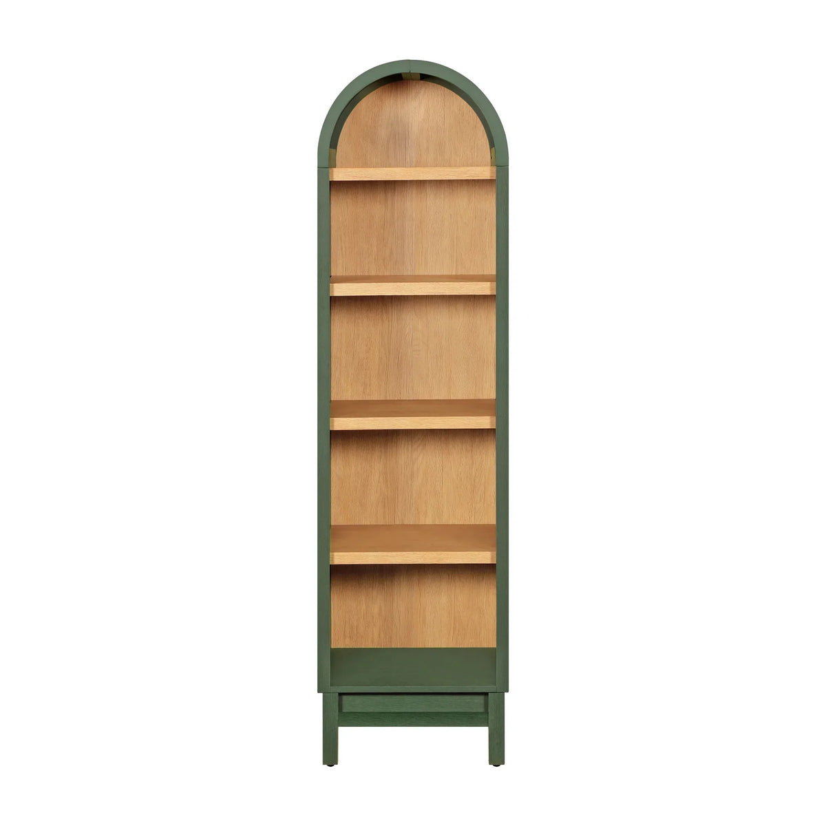 2026 NewBetter Homes & Gardens Juliet Narrow Arch Bookcase, Deep Green and Light Honey