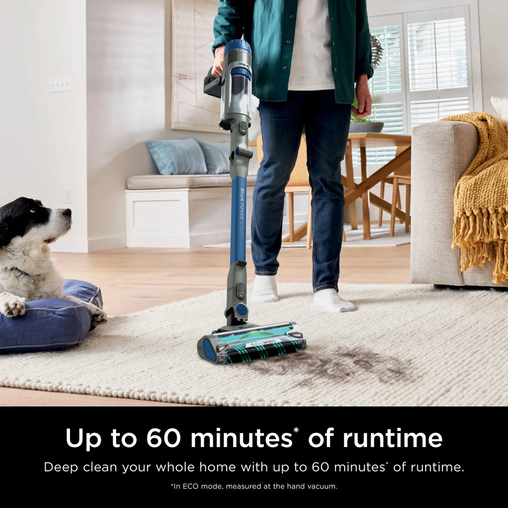 2026 NewShark PowerDetect Cordless Stick Vacuum, Multi-Surface, with DuoClean Detect Nozzle and MultiFLEX Wand, Up to 60 Mins Runtime, IP1250 Blue
