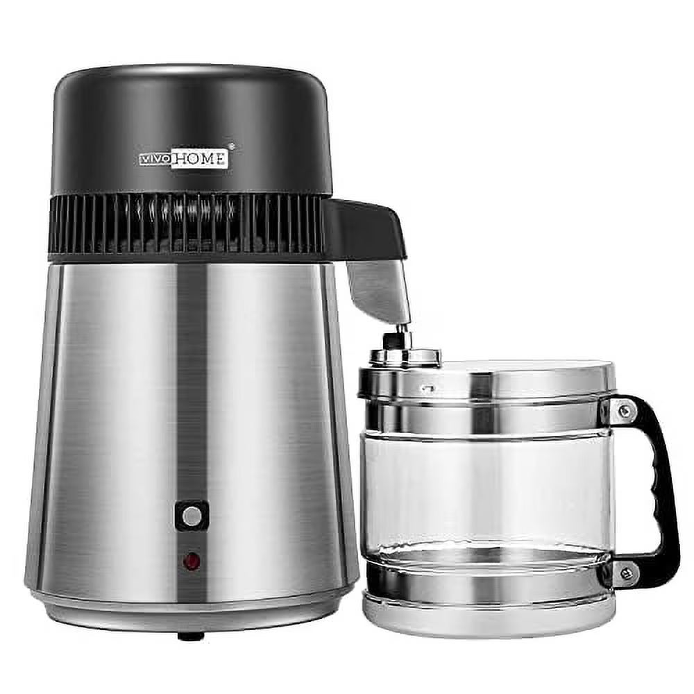 2026 NewSPECSTAR Water Distiller Countertop 1.1 Gallon/4L 304 Stainless Steel Distilled Water Machine with Smart Switch Purifier Filter for Home Office