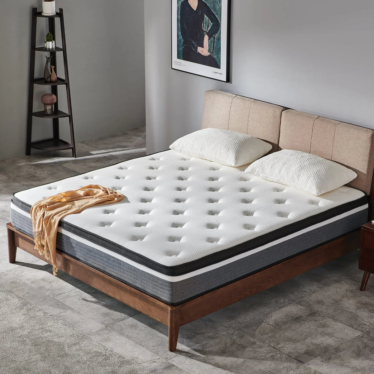 2026 NewQueen Mattress, JIAVA 12" Medium Memory Foam & Spring Hybrid Mattress, Support for Adult