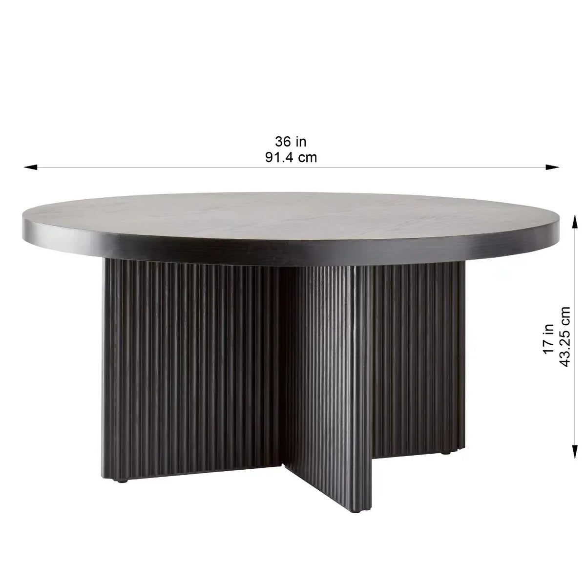 2026 NewBetter Homes & Gardens Lillian Fluted Coffee Table, Natural Pine Finish