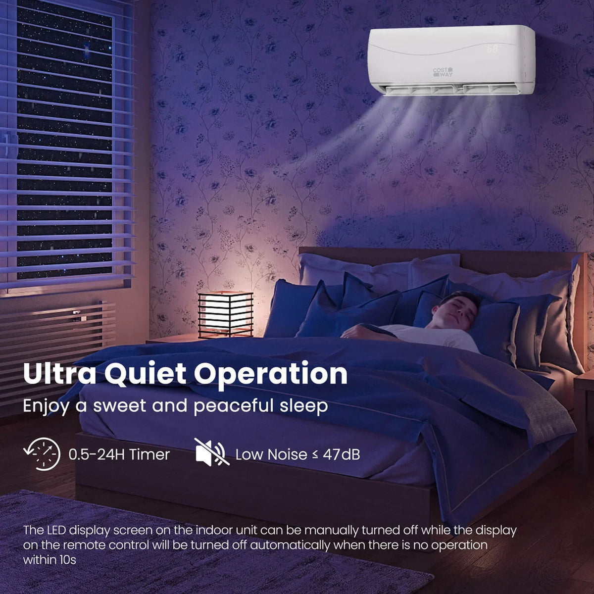 2026 NewCostway 18000 BTU Mini Split Air Conditioner & Heater 19 SEER2 1250 Sq. Ft Coverage