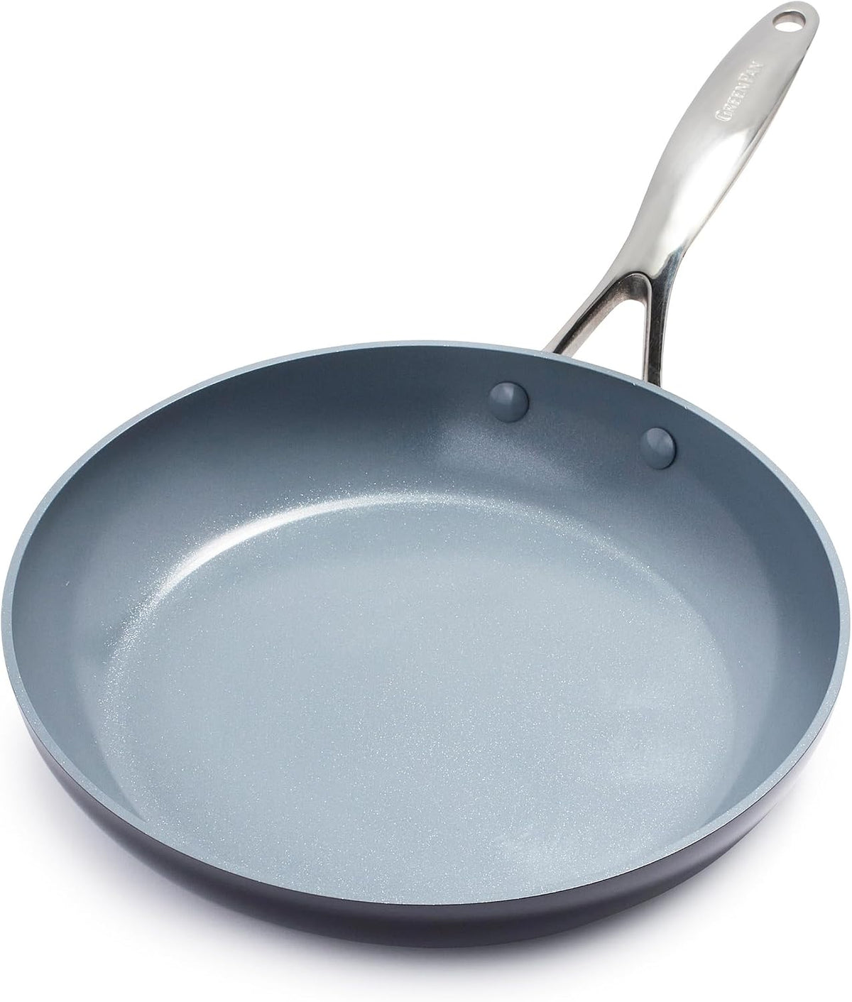 2026 GreenPan Valencia Pro Juego de Sartenes de 26 cm y 30 cm de Cerámica Saludable Anodizada Dura Antiadherente, Sin PFAS, Inducción, Apto para Lavavajillas, Apto para Horno, Gris
