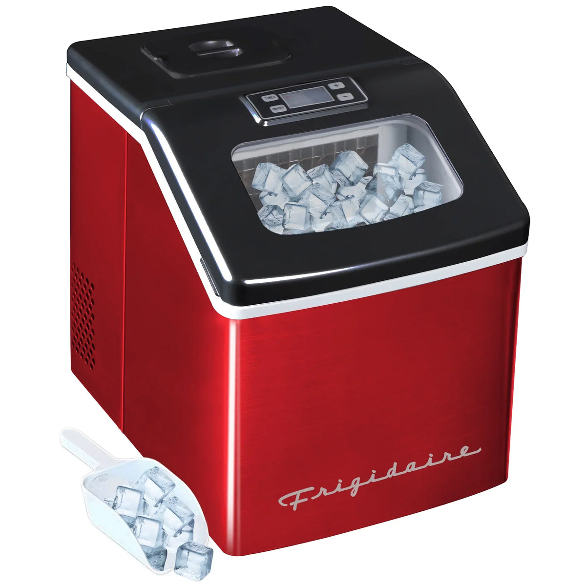 2026 NewFrigidaire 40lbs. Countertop Clear Square Ice Maker - Stainless Steel