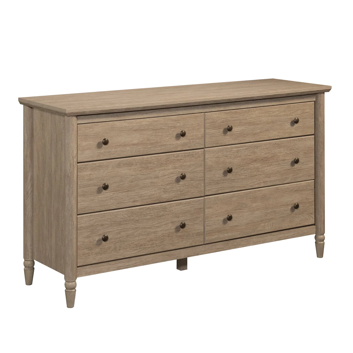 2026 NewMy Texas House Monroe 6-Drawer Dresser, Brushed Oak Finish