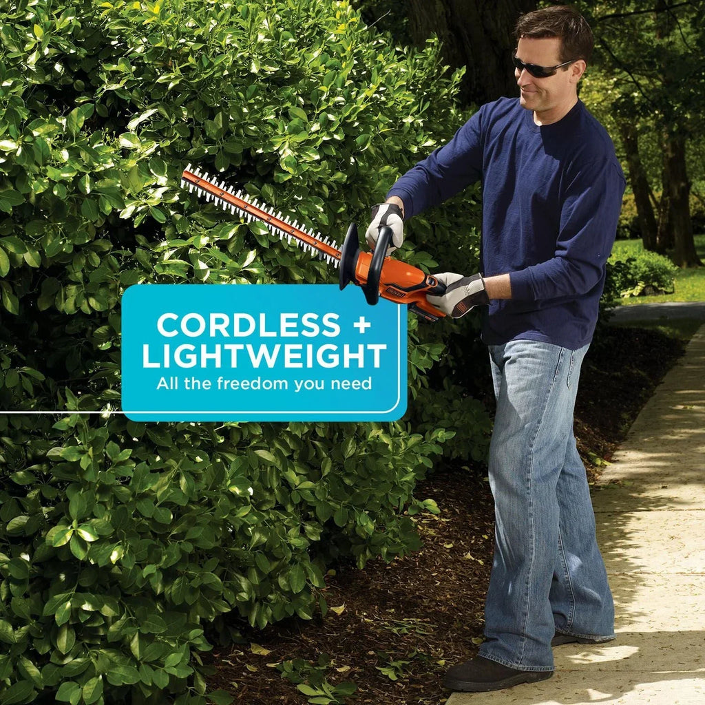 2026 NewBLACK+DECKER 20V Cordless Hedge Trimmer, 22-Inch, 1.5Ah, Battery and Charger Included