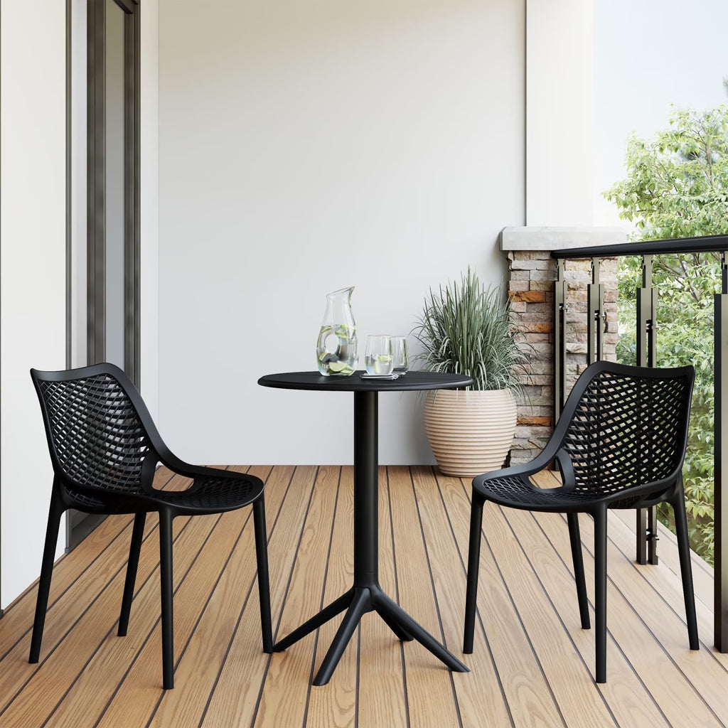 2026 NewWestinTrends Playa 3-Piece Outdoor Resin Patio Bistro Set with Stackable Patio Dining Side Chairs, Olive Green