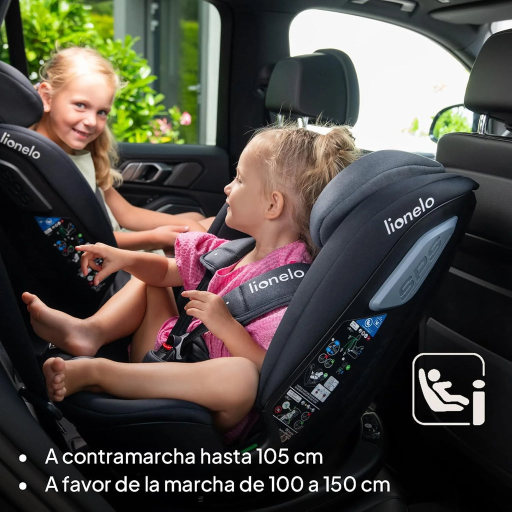 2026 LIONELO Bastiaan RWF i-Size Silla de Coche para Bebé Giratoria 360° 0-36kg, Instalaciión Delantera y Trasera (18kg), ISOFIX TopTether, Reposacabezas y Respaldo Ajustables Protección Lateral