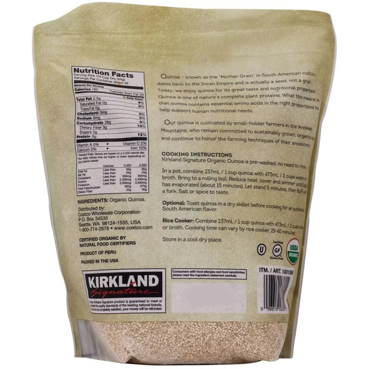 2026 NewKirkland Signature, Organic Quinoa, 4.5 lbs