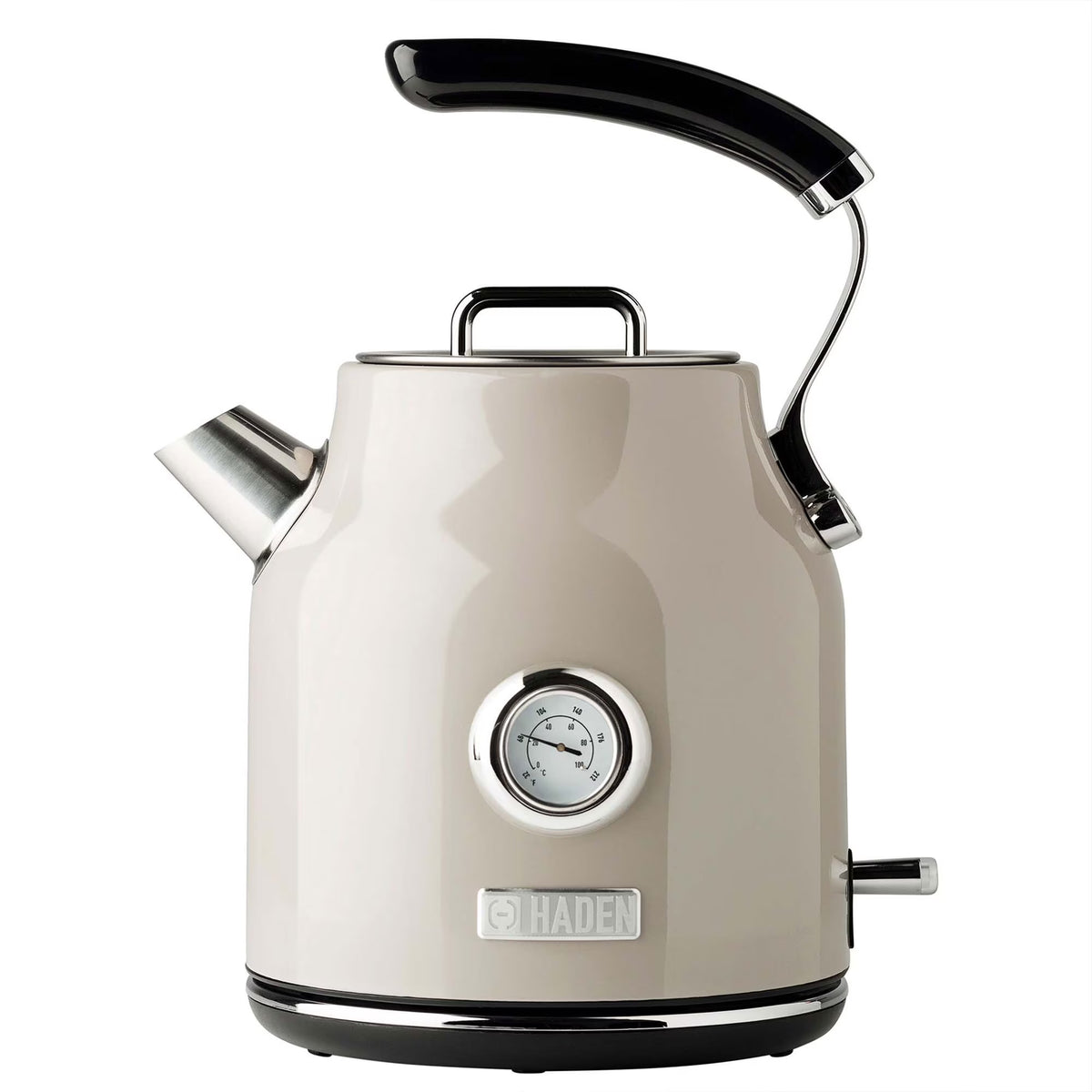 2026 NewHaden Dorset 1.7 Liter Electric Water Kettle with Base, Putty & Chrome