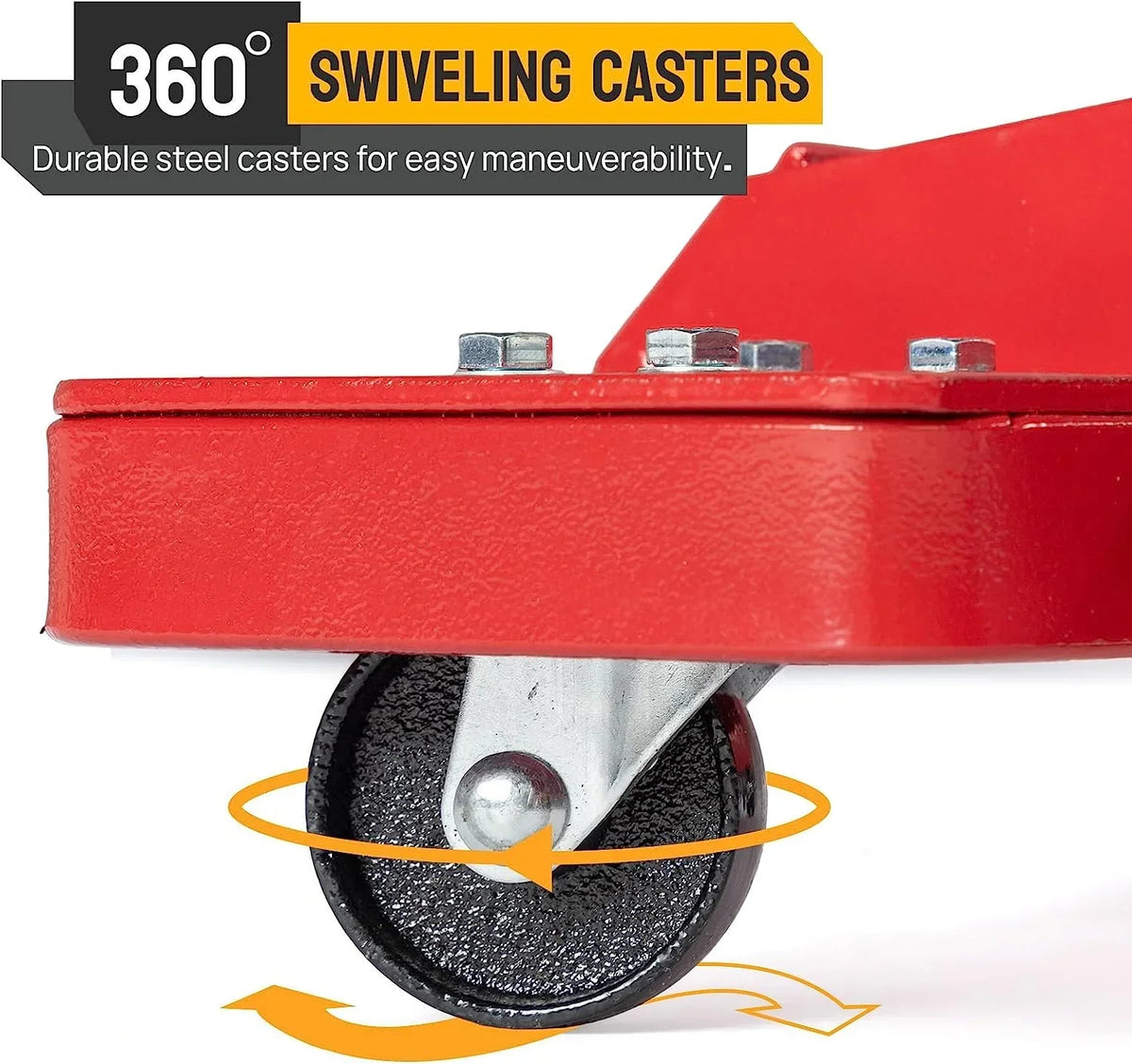 2026 NewTUFFIOM Hydraulic Transmission Service/Floor Jack Lift 1/2 Ton (1,000 lb) Capacity, Low Profile Roll-Under Floor Trolley, Automotive Shop Tool Hoist Lift Lifting Jack, Red