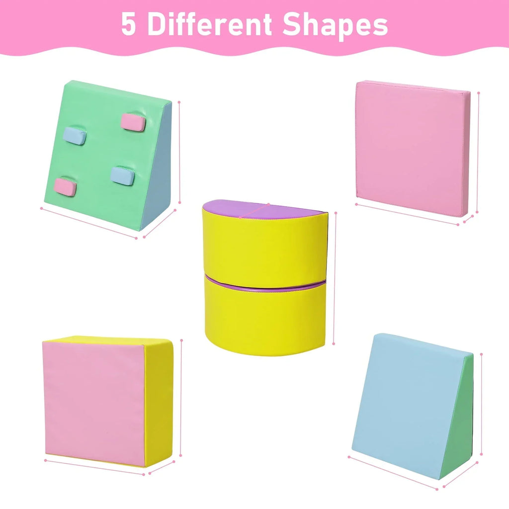 2026 NewSoft Climbing Set,Foam Climbing Blocks for Toddlers, Climbing, Crawling Play Set,5PCS