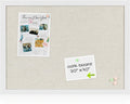 2026 Paquete de 2 tableros de anuncios de corcho de lino de granja, marco blanco de 30 x 20 pulgadas, tablero de oficina para decoración de pared, tablero de fotos montado en la pared con 40