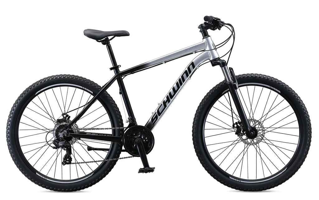 2026 NewSchwinn AL Comp 27.5 inch Men's Mountain Bike, 21 Speed Adult Bicycle, Grey