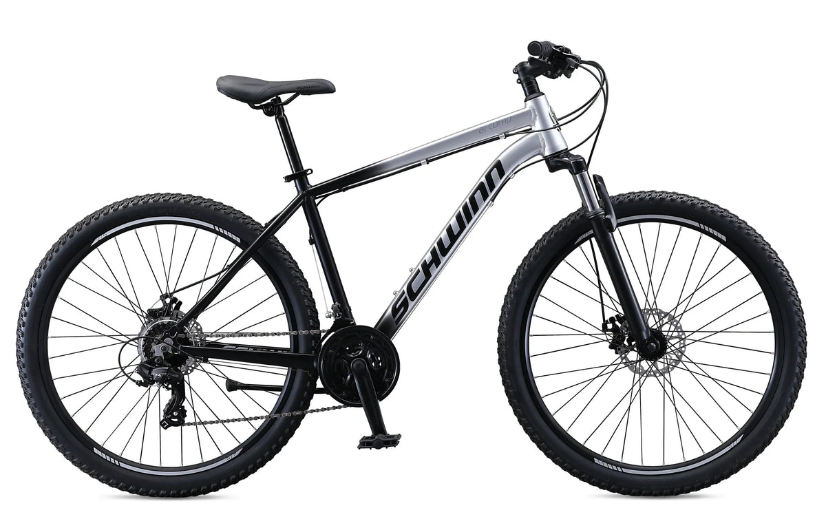2026 NewSchwinn AL Comp 27.5 inch Men's Mountain Bike, 21 Speed Adult Bicycle, Grey
