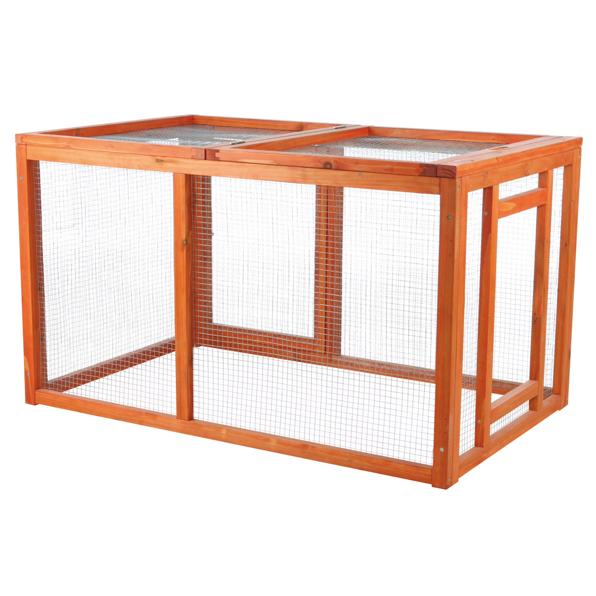 2026 NewTRIXIE Weatherproof Outdoor Wooden Chicken Coop with 2 Nesting Boxes & Run, Brown