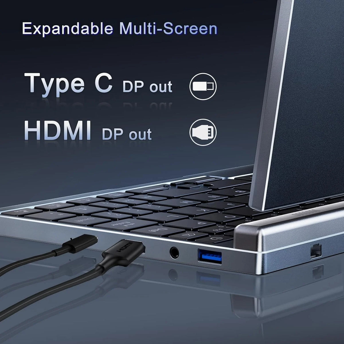 2026 Mini Portátil 8" 2 en 1, Ordenador Portátil Win 11, N150 (hasta 3.6 GHz), 12 GB RAM 1 TB SSD, Pantalla Táctil HD, Teclado Retroiluminado, Wi-Fi 6, USB-C, PC Ligero y Portátil para