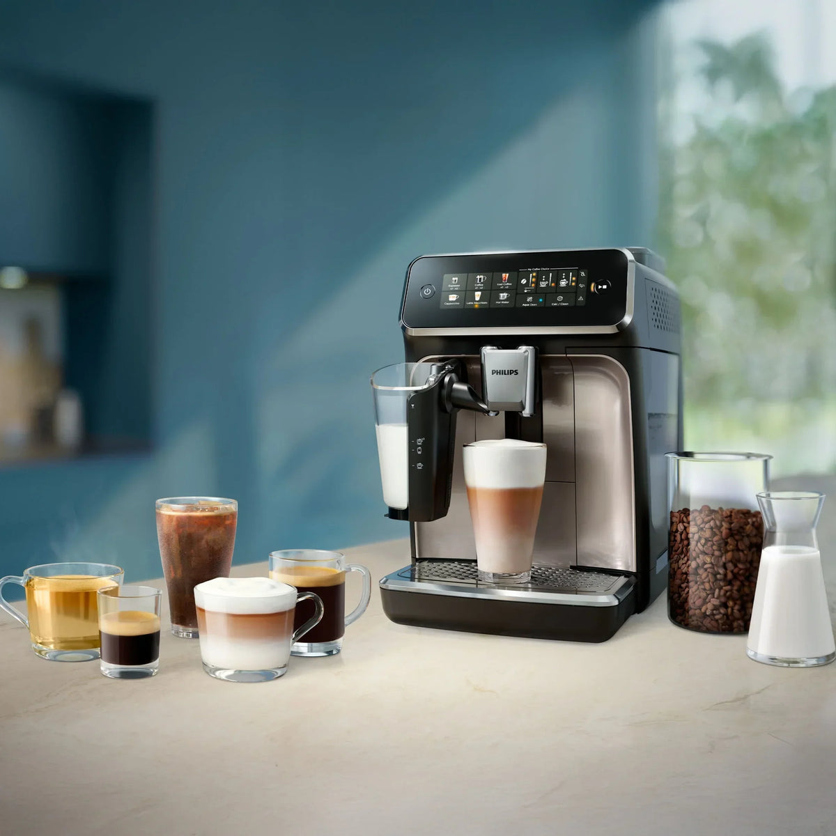 2026 NewPhilips 3300 Fully Automatic Espresso Machine with LatteGo Milk Frother, Black and Chrome