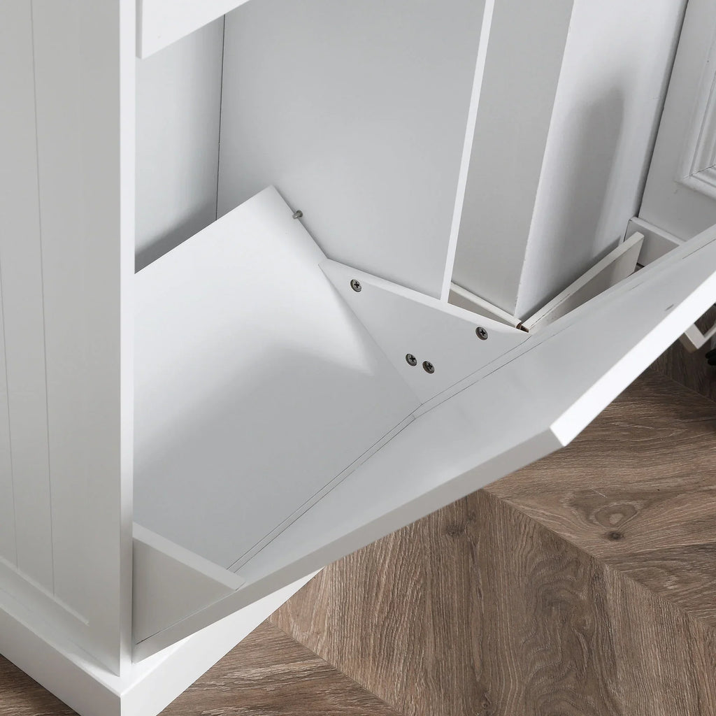 2026 NewHOMCOM Kitchen Tilt Out Trash Bin Cabinet, Free Standing Recycling Cabinet